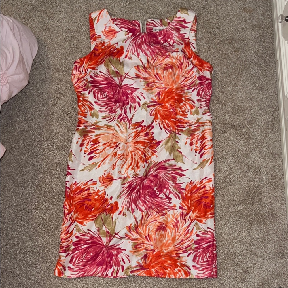 Floral Dress in Pink & Orange
